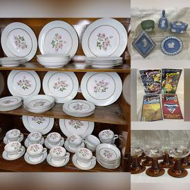MaxSold Auction: This online auction features NOS items such as gurgle jug, banks, hair accessories, vintage miniature porcelain plates, Hummel, vintage clown masks, bells, holiday craft kits, Snowbabies, Bo Borgstrom mushrooms, socks, and comics, coins, Lenox holiday assortment, toy vehicles, craft jewelry, toddler toys, sports collectibles, Fenton glass, art glass, vintage barware, vintage Wedgwood, Patrician china dishes and much more!