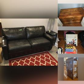 MaxSold Auction: This online auction features vintage tins, baseball cards, furniture such as Paula Deen table, dining chairs, upholstered tub chair, pantry cabinet and dressers, dishware, framed wall art, small kitchen appliances, Roomba, Blu-ray player, new lighting, Christmas decor and much more!