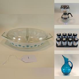 Sold at Auction: VINTAGE CORNING WARE COFFEE POT & PYREX PLATTER