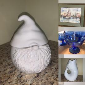 MaxSold Auction: This online auction features a Farmhouse nightstand, Martha Stewart patio set, drop leaf table, octagon mirror, lamps, sewing machine, flatware, cutlery, costume jewelry, hand-painted English tea pot, cleaning supplies, leaf blower, tools and much more!