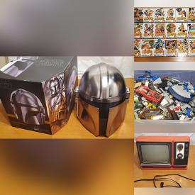 MaxSold Auction: This online auction features action figurine, Star Wars collectibles, falcon toys, comic, games, action figure, VHS, Star War games and puzzle, board games, Lego, tv, vinyl record, old prints, trading cards, toys like transformers - mutant ninja -power rangers - star wars, PC games and much more!