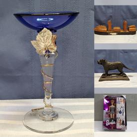 MaxSold Auction: This online auction features stemmed glassware, vases, seasonal decor, Tootsietoy ship, Barbies, diecast cars and other toys, pottery, lamps, vintage tandy slot machine, small art pictures, Magic cards, collectible cards, vintage cotton shot bags, jewelry, pine box and much more!