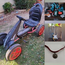 MaxSold Auction: This online auction features Pokemon collectibles, sports trading cards, DVDs, Navajo sand painting, cast iron bank, Pez dispensers, kid\'s bikes, pedal car,  power tools, ladies\' shoes, comics, toys, guitar, hardcover books and much more!