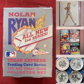 MaxSold Auction: This online auction features board games, puzzles, sports trading cards, video games, comics, vintage postcards, vintage photographs, vintage bottles, collectible ephemera, action figures, vintage 8 mm movies, vintage magazines, movie posters, playbills, stamps, cameras, collectors plates, vintage Asian puppet, beer steins and much more!