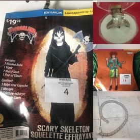 MaxSold Auction: This online auction features gold jewelry, sterling silver jewelry, huge collection of Halloween costumes, clothing, Halloween masks, microphone, Halloween toys and much more!