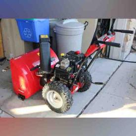 MaxSold Auction: This online auction features MTD Yard Machines 10 HP, 28 inch snow blower, laptops, iPods, blanket box, Sony Vaio computer, Samsung 50" TV, Flatfoto 2 Mega pixel camera with cord and much more!