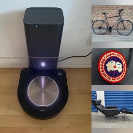 MaxSold Auction: This online auction features hybrid bike, bike lock,  dive watch, vintage leather recliner, Fender guitar, vintage signed soapstone, vintage cookie jar, clown paintings, Roomba, vintage sewing machine and much more!