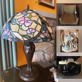 MaxSold Auction: This online auction features a buffet & hutch, MCM dresser with mirror, nightstand, blanket box, coffee table, costume jewelry, air purifier, Christmas decor, Collectors plate, crystal glasses, Royal Doulton angels, vintage hair dryer, tools and much more!