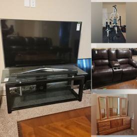 MaxSold Auction: This online auction features diamond ring with appraisal, 55” Samsung TV, power tools, exercise equipment, PS4 console with games, furniture such as dining table with chairs, reclining leather couch, end tables and queen bed, compound bows and much more!