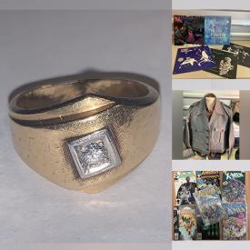 MaxSold Auction: This online auction features sterling silver jewelry, 14k gold rings, signed artwork, ceramics, glassware, LP albums, pet accessories, vintage lamps, vintage comics and much more!