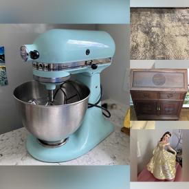 MaxSold Auction: This online auction features mirrors, closet doors, watercolour print, area rug, Asian cherry drop front desk, electric lawnmower, natural marble tiles, crystal chandelier, Belle music box, pet products, teacup/saucer sets, leather jacket, costume jewelry, vinyl records and much more!