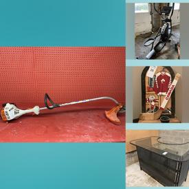 MaxSold Auction: This online auction features antique chairs, exercise equipment, snowblower, power washer, power tools, yard tools, baby items, craft supplies, leather couch, framed wall art, and much, much, more!!