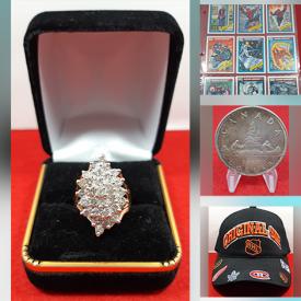 MaxSold Auction: This online auction features cluster diamond rings, coins, collector spoons, new sports hats, sports trading cards, Marvel trading cards and much more!