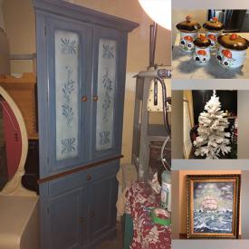 MaxSold Auction: This online auction features framed paintings, furniture such as MCM chair, vintage dresser, vintage dining set, and French-style table set, electric fireplace, Christmas decor, vintage toys, lamps, DVDs and much more!