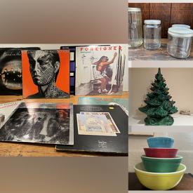 MaxSold Auction: This online auction features fine china, comic books, Pyrex dishware, small kitchen appliances, Christmas decor, vintage glassware, hockey cards, vinyl records, DVDs, books and much more!