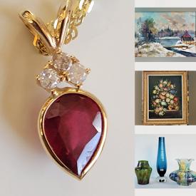 MaxSold Auction: This online auction features Framed Art, ceramic collectibles, Vincent Van Gogh Books, MCM Vintage Ceramic Table Lamps, Jewelry Crystal Art Glass and much more!