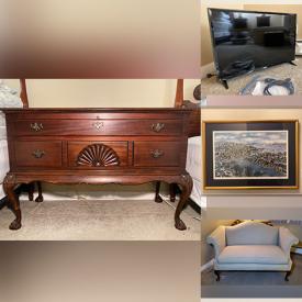 MaxSold Auction: This online auction features crystal ware, fine china, Lenox, Hummel, Royal Doulton, signed paintings, furniture such as roll top secretary, dining chairs, dining table, media cabinet and settee, DVDs, lamps, antique books and much more!