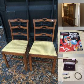 MaxSold Auction: This online auction features vintage Canadian currency, crystal ware, small kitchen appliances, men’s clothing, DVDs, vintage buffet and hutch, vintage chairs, antique farm tools, vintage LPs and much more!