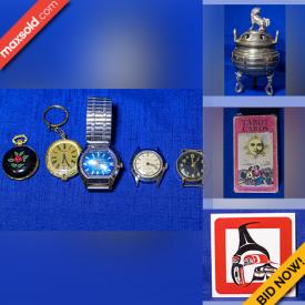 MaxSold Auction: This online auction features fine china such as Aynsley, Paragon, Shelley and Belleek, 925 silver jewelry, framed wall art, antique silver plate, MCM teak chairs and much more!