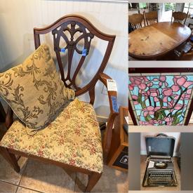 MaxSold Auction: This online auction features framed artwork, fine china, Lenox, furniture such as dresser with mirror, rocking chair, nightstands, walnut side tables, vintage chairs, and vintage buffet, lamps, vintage decor, costume jewelry and much more!