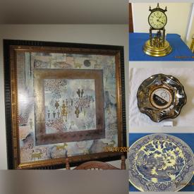 MaxSold Auction: This online auction features items like lamps, sewing machines, books, vases, anniversary clocks, placemats, plant stands, wall art, bocce ball set, electronics, vacuum, tools, glassware and much more!