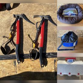 MaxSold Auction: This online auction features mountaineering gear, snorkeling gear, wetsuit, ski boots, new pet beds, space heaters, chicken supplies, camping gear, stone siding, office supplies, new swamp cooler, patio heater, sewing machine, and much, much, more!!