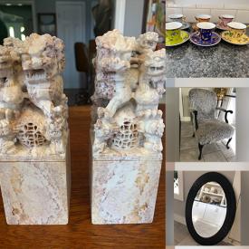 MaxSold Auction: This online auction features items like vases, china sets, old Chinese carvings, books, costume jewelry, framed art, display cabinet, porcelain items, vintage art, desk lamp, home decor, vintage polaroid, and much more!