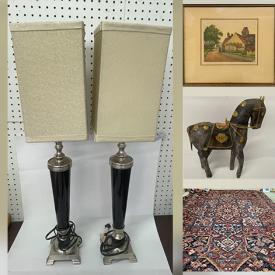 MaxSold Auction: This online auction features signed paintings, Persian carpets, silver plate, vases, lamps and much more!