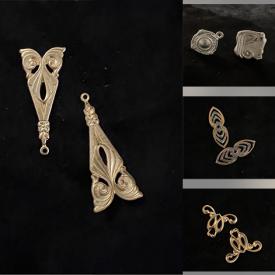 MaxSold Auction: This online auction features antique brass findings, metal earrings, antique brass grapes & geckos and much more!