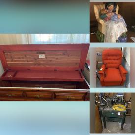 MaxSold Auction: This online auction features a corner cabinet, coffee tables, dresser, china cabinets, tea cart, Royal Doulton figures, lamps, Cutlery, a variety of collectors dolls, bread maker, office supplies, Christmas decor, garden tools and much more!