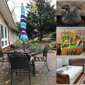 MaxSold Auction: This online auction features garden art, patio furniture, toys, garden tools, sleigh beds, pet accessories, floor & table lamps, sleeper sofa, novelty cake pans, area & throw rugs, Lladro Crèche, lighted Christmas houses, men’s, women’s & girls clothing, power & hand tools and much more!