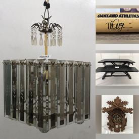 MaxSold Auction: This online auction features vintage chandelier, women’s shoes, stereo components, sports collectibles, display plates, vintage clocks, adjustable desks, printer, sports trading cards, toys, fishing gear, board games, vinyl records, depression glass, cuckoo clocks, stamps, and much more!