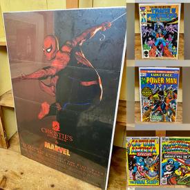 MaxSold Auction: This online auction features Spiderman posters, DC comics, Marvel comics, vintage promo posters, Comely comics, hardcover DC archives and much more!