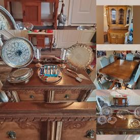MaxSold Auction: This online auction features various items such as Assorted Glasswear, Assorted Silver, Cutlery Set, Glass Figurines, Mantlepieces, Serving Set, Serving Dishes, Tea Set, Saucers, China Cabinet, Dinner Set, Wrought Iron Bench, Platform Rocker and much more!