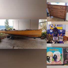 MaxSold Auction: This online auction features sailboat with trailer, men and women’s jewelry, Christmas decor, Husky memorabilia, Lester Piano, framed art, furniture such as dressers, children’s table with chairs, folding chairs and sofa, kitchenware, luggage, antique books, golfing equipment, play kitchen set, vintage pedal cars, GE freezer, yard tools, gardening supplies and much more!