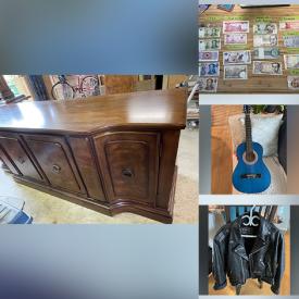 MaxSold Auction: This online auction features framed paintings, international currencies, furniture such as pedestal table, and dining room side table, sports equipment, plumbing supplies, electrical supplies, power tools, acoustic guitar, costume jewelry, sports cards, stamp collection, PS2 with games and much more!