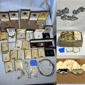 MaxSold Auction: This online auction includes jewelry and findings such as vintage dog necklaces, silver cross necklaces, Star of David, racing car charms, vintage brass keyrings, earring wires, jewelry chains, hoops, checked flag charms, Ohio state fair charms and more!