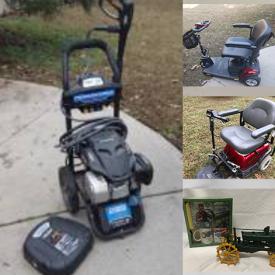 MaxSold Auction: This online auction features fold-up grill, pressure washer, window AC unit, scooters, vintage pins, puzzles, porcelain doll heads, cookie jar, desktop computer, costume jewelry, music boxes, art supplies, Precious Moments, steins, abstract art, power tools, vacuums, decorative plates, art glass, hospital surplus, RC vehicles, cameras, yard art, lawnmower, printers and much more!