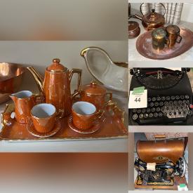 MaxSold Auction: This online auction features collector spoons, decorative bowls, tea set, teapots, copper look sailboats, ornate wooden chair, MCM furniture, vintage sewing machine, vinyl records, area rugs, games, jewelry, dresser sets, clothing, scarves, vintage christening gowns, men’s watches, camping gear, sports equipment, children’s books, wood desks, metal art, garden planters and much more!