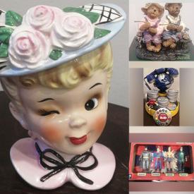 MaxSold Auction: This online auction features vintage head vase, NIB Superheroes, Coca-Cola collectibles, vintage Precious Moments, novelty phones, sports trading cards, comics, Christmas village buildings and much more!