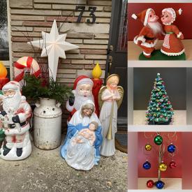 MaxSold Auction: This online auction features Ceramic Christmas Trees, Plastic Light Up Candles, Vintage items, Musical Snowman Snow globe, Christmas Lights, Glass Santa & Snowman Jars, Barbie Special Edition Holiday Visions, Animated Motion Angel, Magical Winter City Bridge Lithograph, and much more!!!