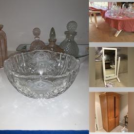 MaxSold Auction: This online auction features items such as Costume Jewelry, Dehumidifier, Portable Playpen, Pillows, Glassware, Rocking Chair, Bookshelf, Doll House And Table, Appliances, Televisions, Printers, Electronics, Hardware, Hand Tools, Dehumidifiers, Extension Ladder, Vintage Bookcase, Lamps and much more.