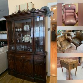 MaxSold Auction: This online auction features items such as Oval Wood Dining Table, Dining Table, Chairs, Stereo System, Stereo Cabinet, Iron Lamp, Garment Steamer, Wood File Cabinet, Faux Leather Recliner, Vintage Suitcases, Collectible Plates and much more!