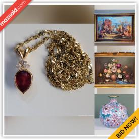 MaxSold Auction: This online auction features oil paintings, holiday jewelry, collection of carvings, Vintage Oilette on Canvas, Mata Ortiz Pottery Vase and much more!