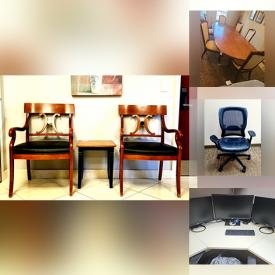 MaxSold Auction: This online auction features office furniture such as conference tables & chairs, desk chairs, reception desk, room divider, corner desks, cubicle walls, file cabinets, sofas, mini fridge, wooden desks, bistro table & chairs, desks with hutches, electric fireplace, wine fridge and much more!