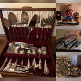 MaxSold Auction: This online auction features Disney toys, Silver Plated Serving Wear, Etched Brass, MCM Ice Buckets, Men's Watches, Carlton Ware, McCoy Pottery, Ceramic Figurine Lamps, Royal Doulton Figurines, Hummel Doll and much more!