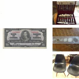 MaxSold Auction: This online auction features sports cards, brass handles, stamps, Kundo German anniversary clock, silverplate, wall art, women’s dress, hardware, Christmas trees, Christmas decor, old radio tubes, coins, bills and much more!