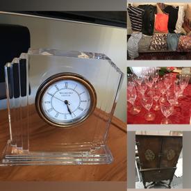 MaxSold Auction: This online auction features Waterford crystal clock, craftsman tools and other tools, vintage mirror, stemware, MOP placemats, Bavarian plates, clothing, Halloween items, silver plated serving piece, Christmas items, Easter collection, magazines, antique radio cabinet and much more.