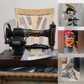 MaxSold Auction: This online auction features vintage sewing machine, antique photo cabinet cards, antique books, vintage marbles, antique ephemera, vintage cameras, Betty Boop artwork, antique typewriters, antique art, antique instruments, Titanic memorabilia and much more!