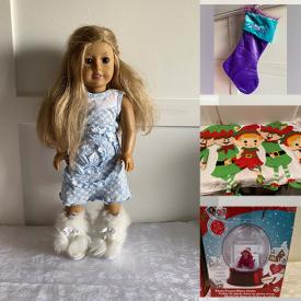 MaxSold Auction: This online auction features headboard & footboard, dolls, Christmas items, doll accessories, felt elves, stockings, Santa suit, Christmas snow globes, dog harness, signages, binoculars and much more.